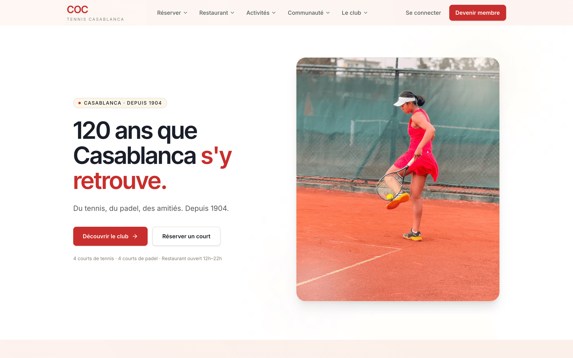 Aperçu COC Tennis Casablanca